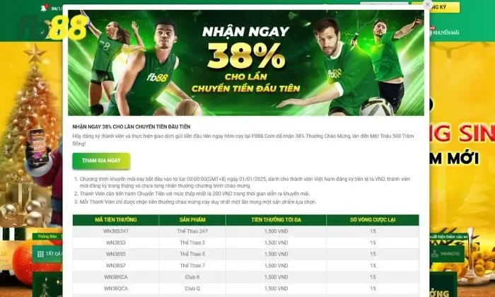 Nhận ngay 38% lần chuyển tiền đầu tiên FB88 Đôi điều về chương trình nhận 38% lần chuyển tiền đầu tiên