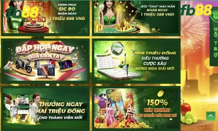 Siêu thưởng cược xâu FB88 Các sự kiện khuyến mãi được diễn ra thường xuyên tại sân chơi