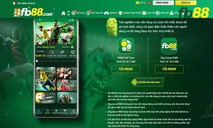 Lợi ích khi tải app FB88