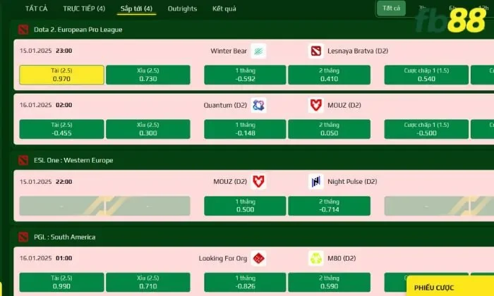Thể thao Esports 3 FB88 Cá cược Dota 2 tại Thể thao Esports 3 FB88 đầy lôi cuốn