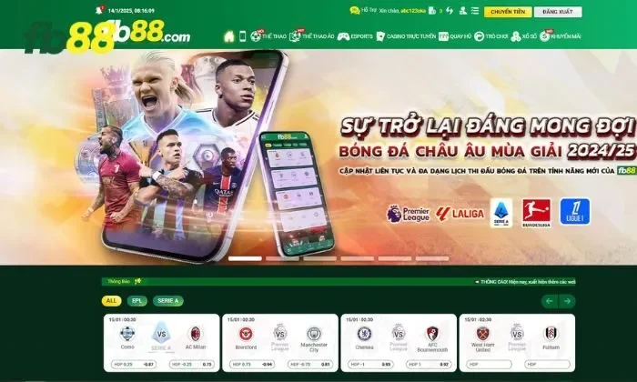 Thể thao eSports 7 FB88 là sảnh game thú vị tại nhà cái